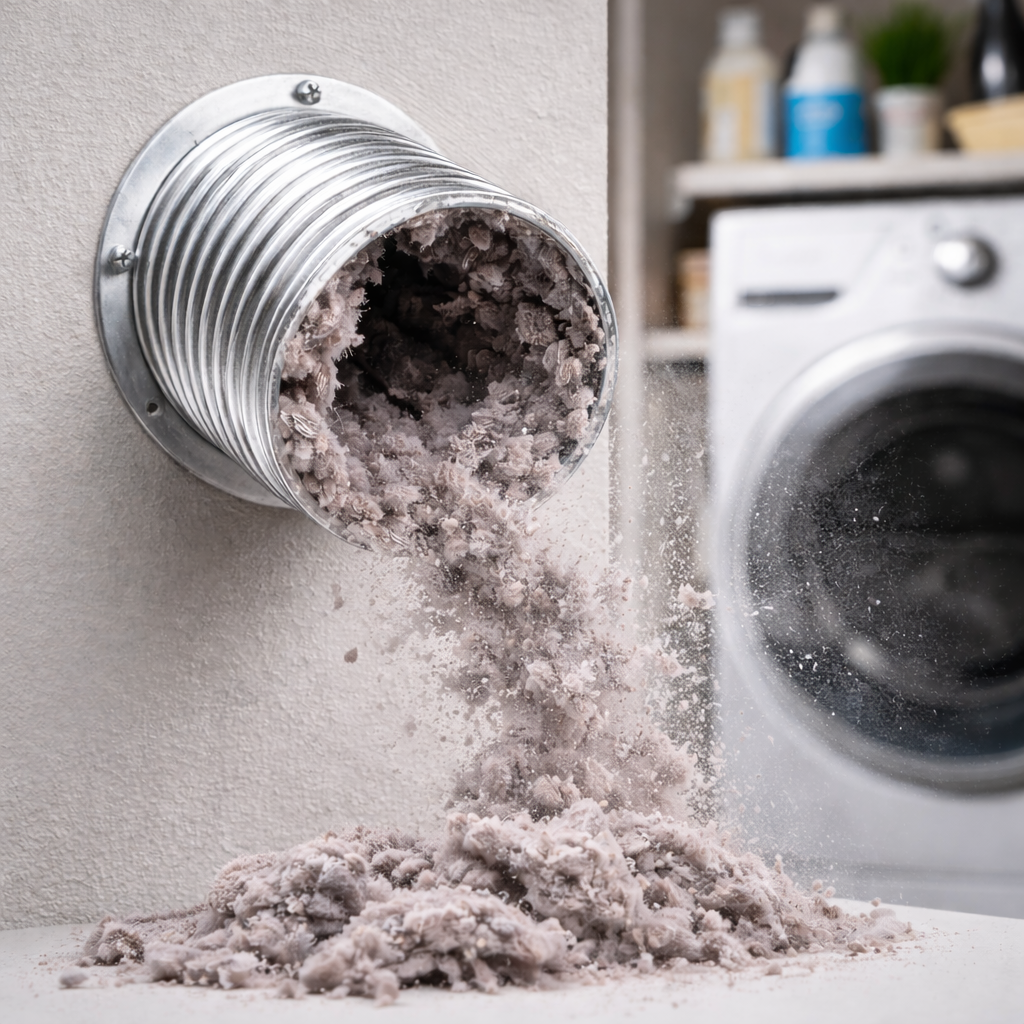 Limpieza de ductos de secadora para prevenir incendios