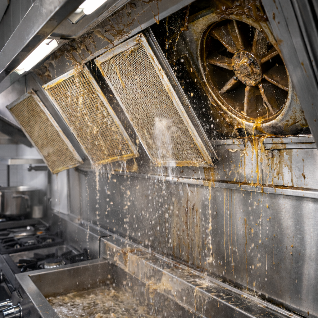 Limpieza de campanas y extractores de cocina comerciales